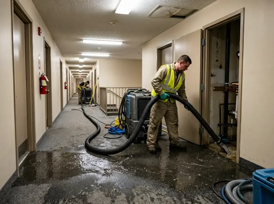 multi-unit-apartment-hallway-f-005 — frequently asked questions, Emergency Burst Pipe Water Extraction & Removal in Woonsock…